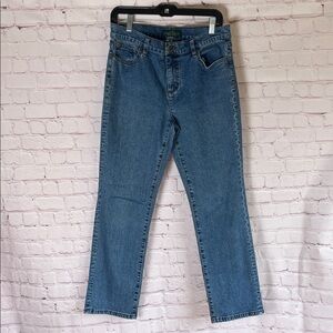 Lauren Ralph Lauren Mid Rise Straight Ankle Blue Jeans‎ Woman’s Size 10